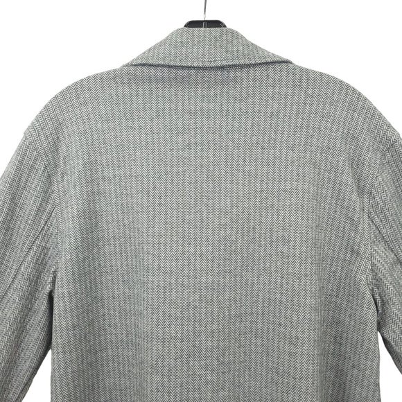 Jones New York Signature Button Front Jacket S Shacket Flap Pockets Gray Combo - Picture 12 of 15